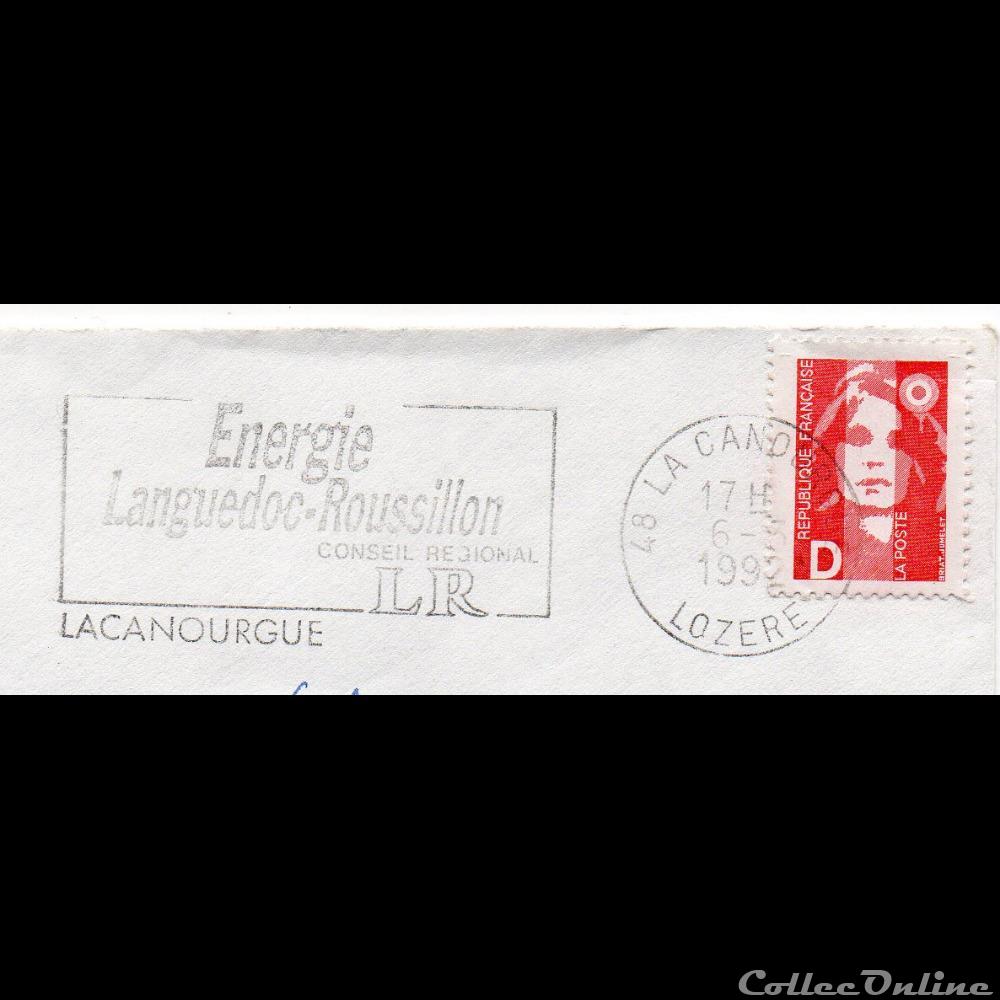 1992 - La Canourgue / Energie Languedoc-Roussillon marque postale europe france 1992 la canourgue energie languedoc roussillon