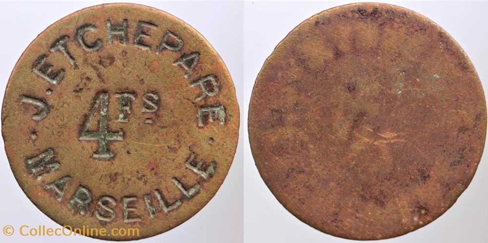 monnaies monde france 13 marseille 4 francs