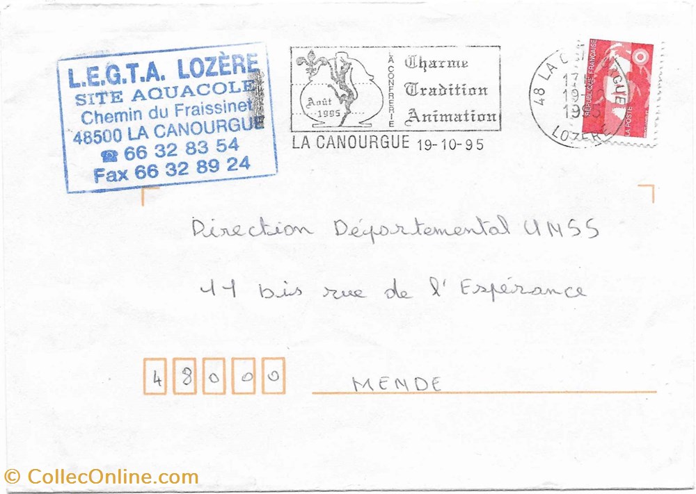 L.E.G.T.A. La Canourgue (1995) documents anciens factures commerciaux l e g t a la canourgue 1995