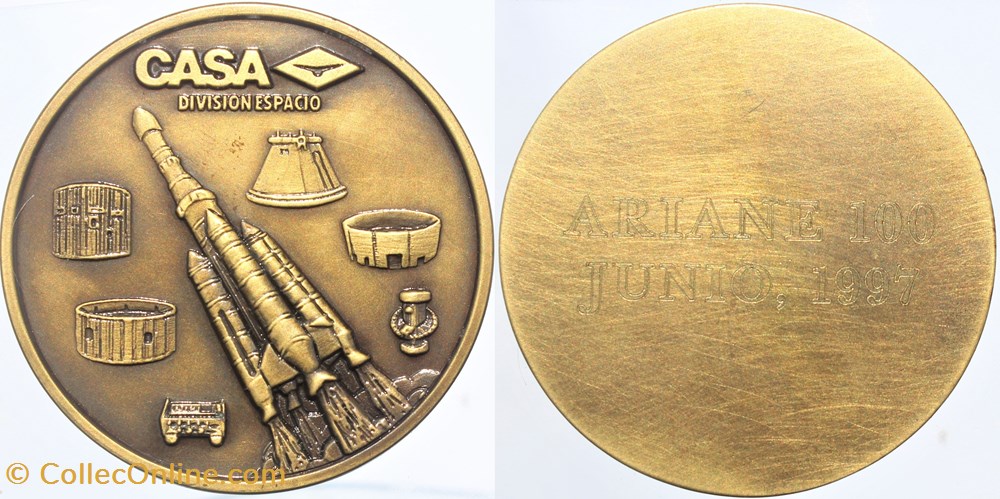 Médaille Ariane 100, juin 1997 medailles espagne medaille ariane 100 juin 1997