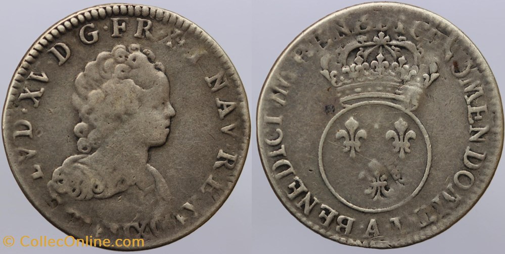 monnaies europe medievale france royales dy 1653a louis xv 1 4 ecu 1716 paris
