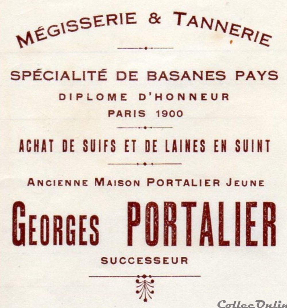 Portalier Georges (1928) documents anciens factures commerciaux portalier georges 1928