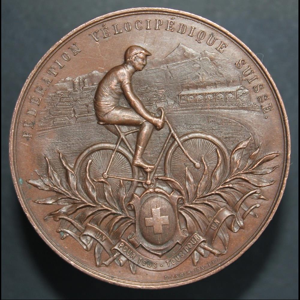medaille federation velocipedique suisse 1892
