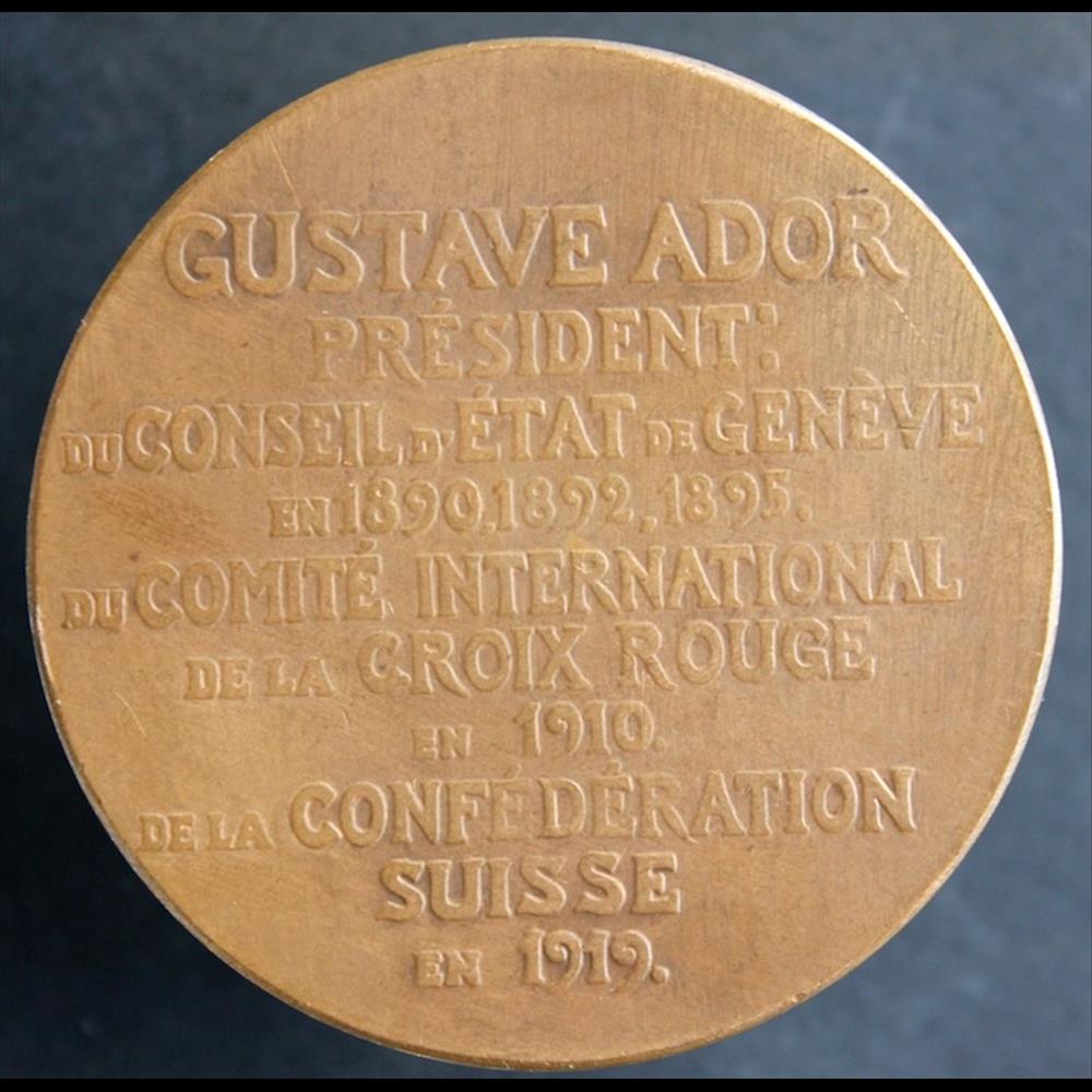 medaille suisse honneur a gustave ador 1919