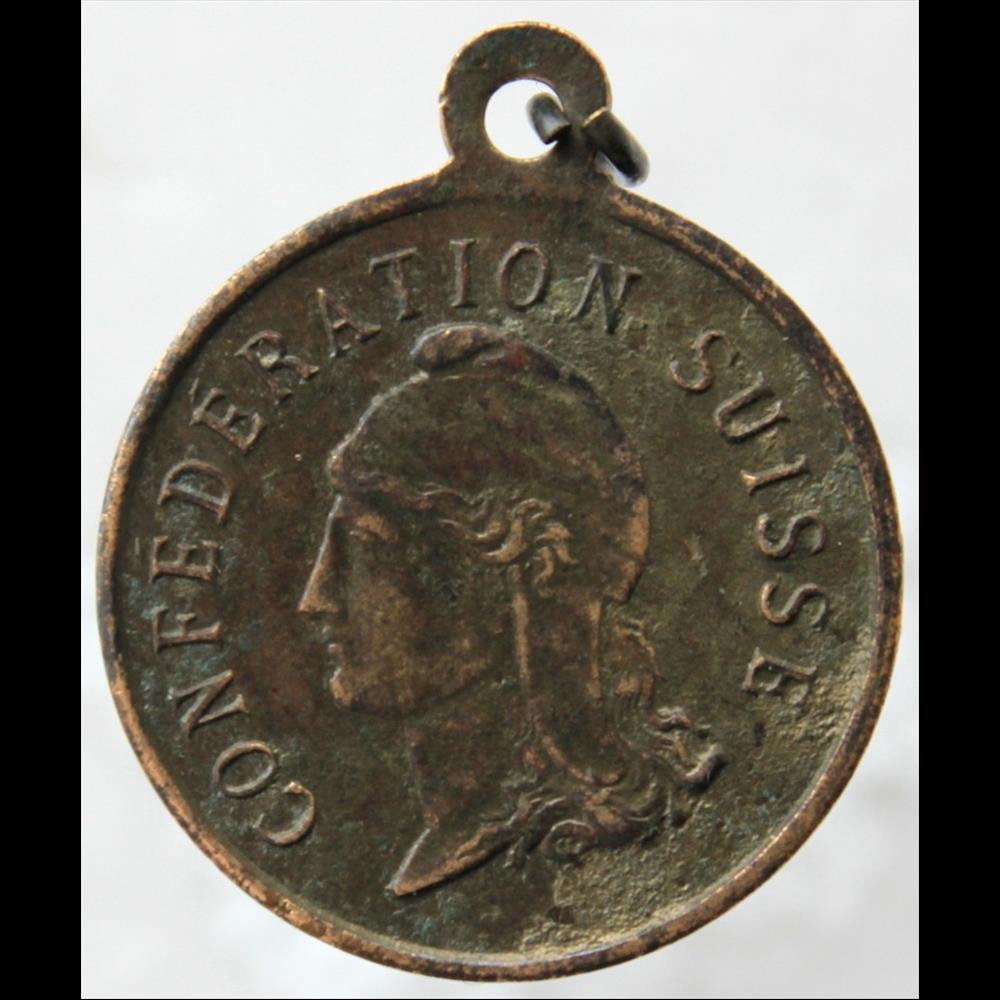 medaille suisse tir federal geneve 1887