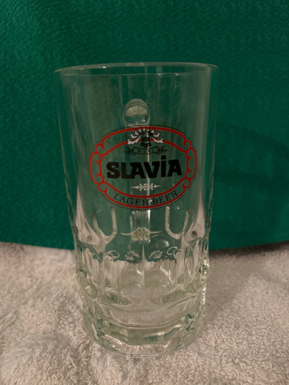 Chope en verre Slavia lager beer art de table argenterie bistrot alimentation verres chope en verre slavia lager beer