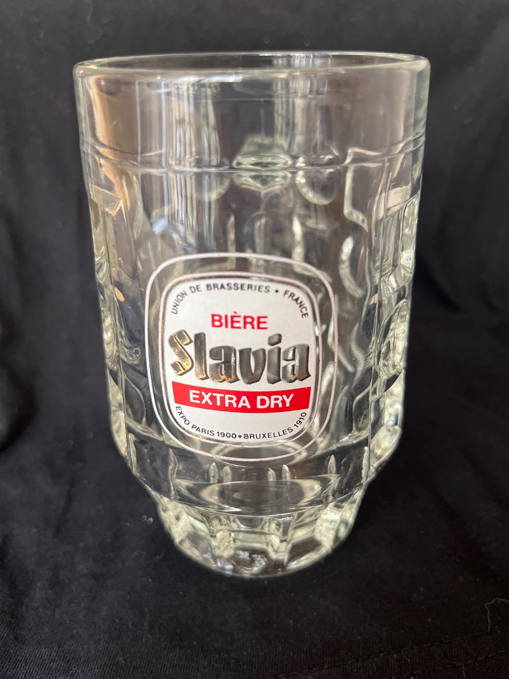 Chope Slavia Extra Dry art de table argenterie bistrot alimentation verres chope slavia extra dry