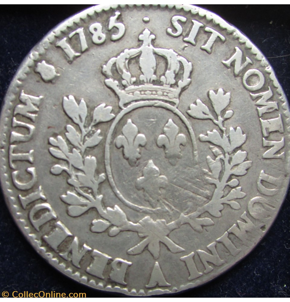 Ecu Louis XVI 1785 A Paris - 1er semestre monnaie france royale ecu louis xvi 1785 a paris 1er semestre