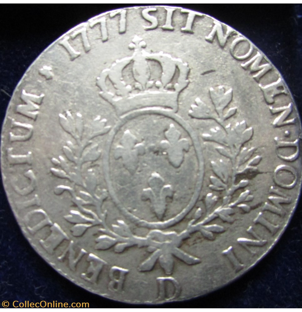 monnaie france a royale ecu louis xvi 1777 d lyon