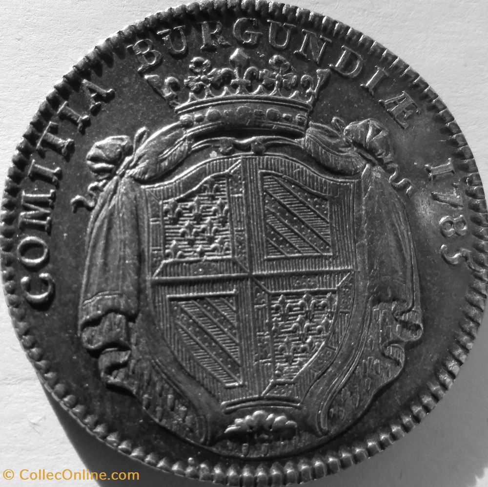 Jeton Louis XVI - GP744L - Etats de Bourgogne monnaies jetons mereaux jeton louis xvi gp744l etats de bourgogne