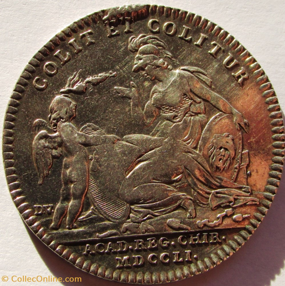 Jeton Louis XVI - GP714D - Académie royale de chirurgie monnaie mereaux jeton louis xvi gp714d academie royale de chirurgie