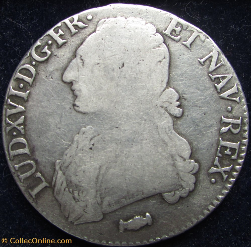 Ecu Louis XVI 1775 K Bordeaux monnaie france royale ecu louis xvi 1775 k bordeaux