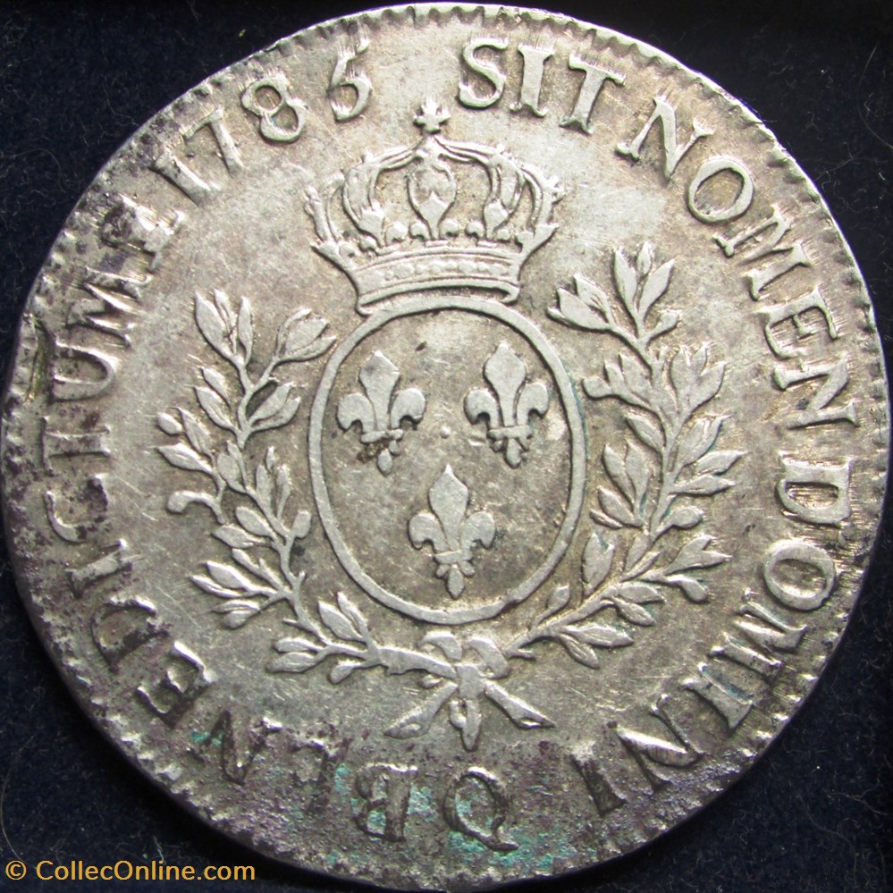 Ecu Louis XVI 1785 Q Perpignan monnaie france royale ecu louis xvi 1785 q perpignan