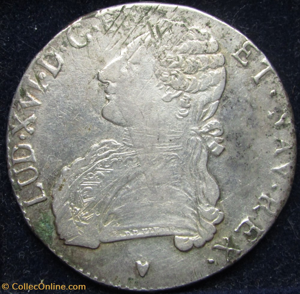 Ecu Louis XVI 1775 & Aix en Provence - Différents Coeur/Losange monnaie france royale ecu louis xvi 1775 aix en provence differents coeur losange