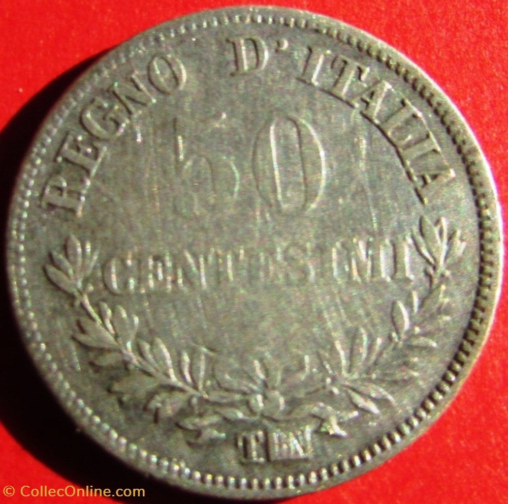 ITALIE - Victor Emmanuel II - 50 Centesimi - 1863 - Turin monnaies monde italie victor emmanuel ii 50 centesimi 1863 turin