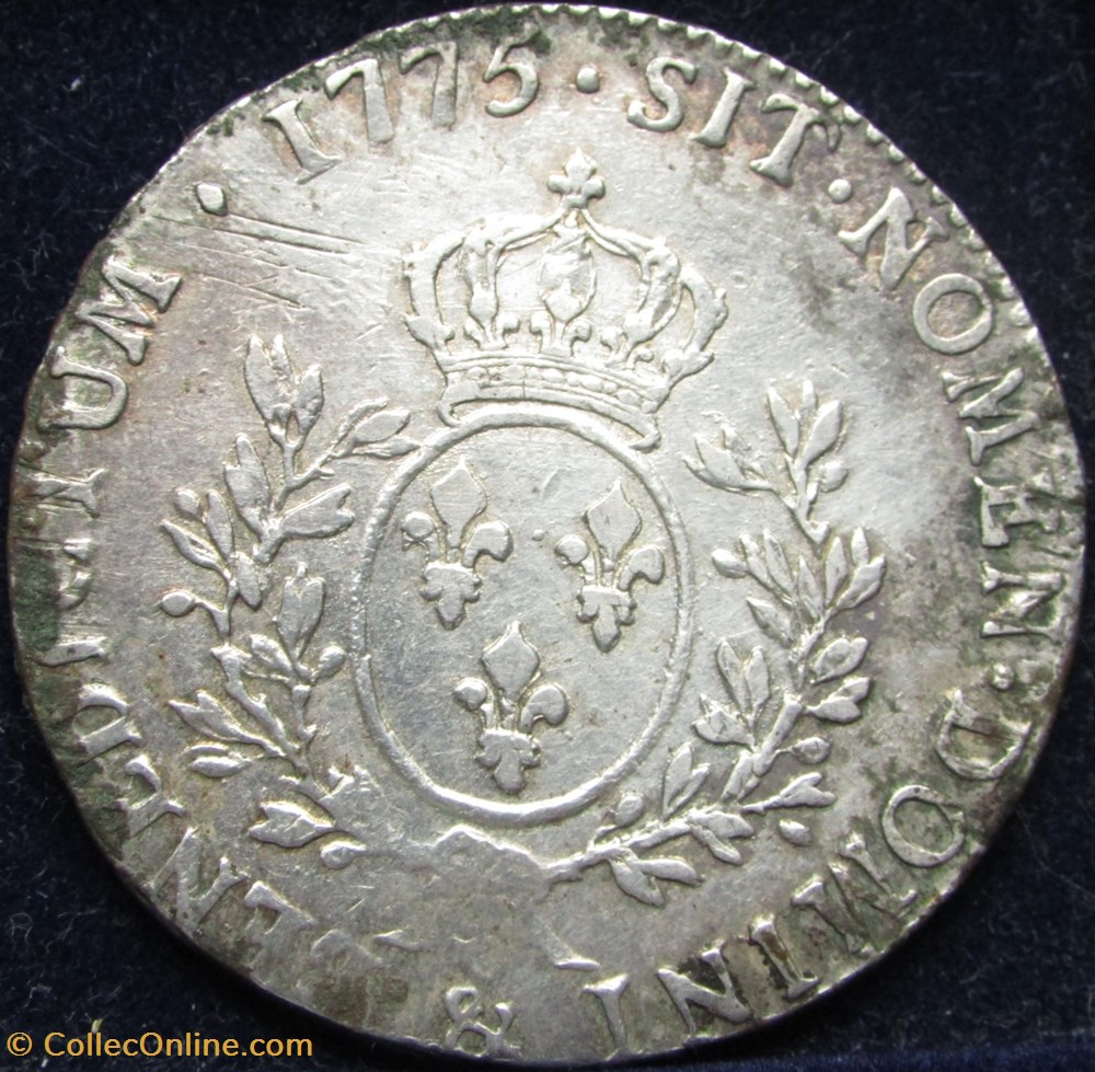 Ecu Louis XVI 1775 & Aix en Provence - Différents Coeur/Losange monnaie france royale ecu louis xvi 1775 aix en provence differents coeur losange