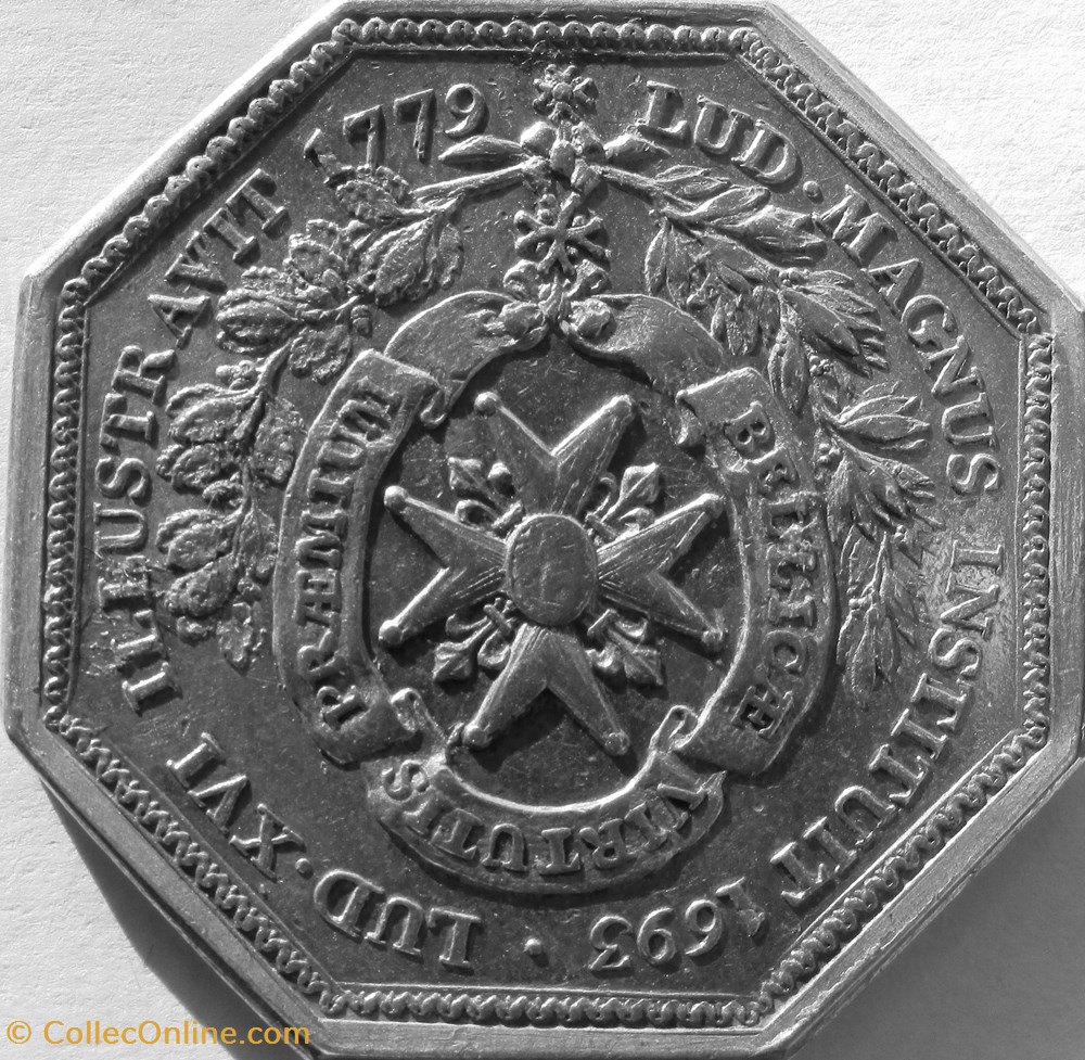 Jeton Louis XVI - GP718D - Ordre Militaire de Saint Louis monnaie mereaux jeton louis xvi gp718d ordre militaire de saint louis