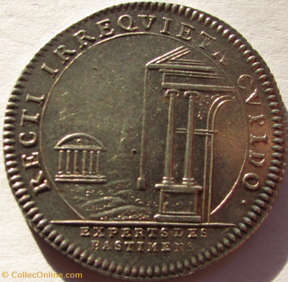 Jeton Louis XVI - GP714E - Bâtiments du Roi monnaie mereaux jeton louis xvi gp714e batiments du roi
