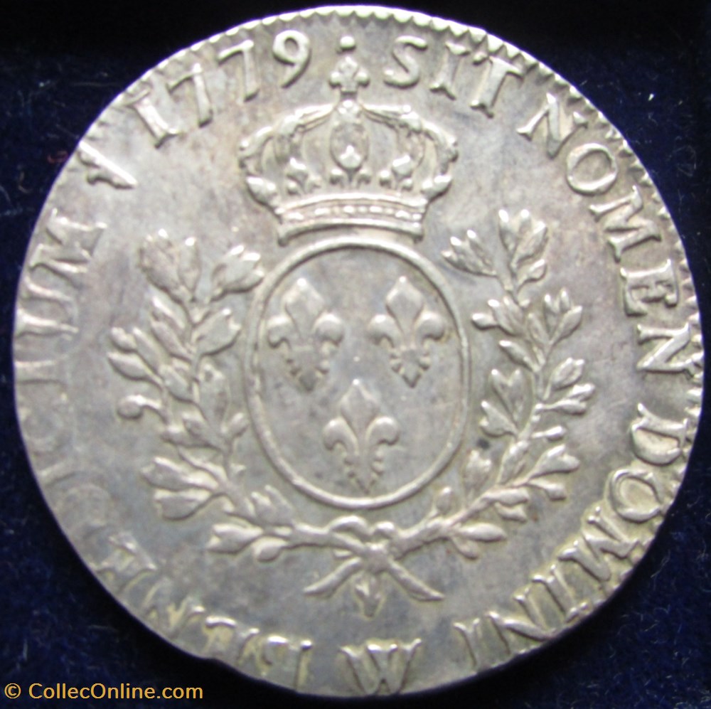 Ecu Louis XVI 1779 W Lille monnaie france a royale ecu louis xvi 1779 w lille