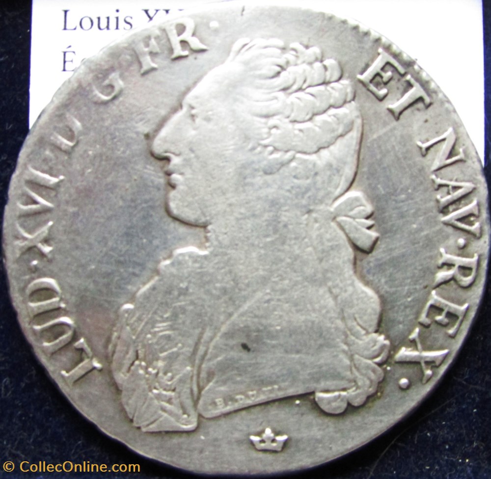 Ecu Louis XVI 1791 M Toulouse monnaie france a royale ecu louis xvi 1791 m toulouse