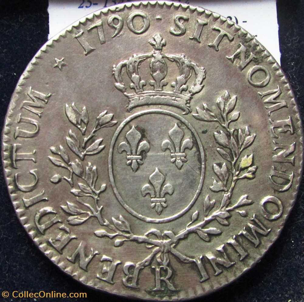 monnaie france royale ecu louis xvi 1790 r orleans