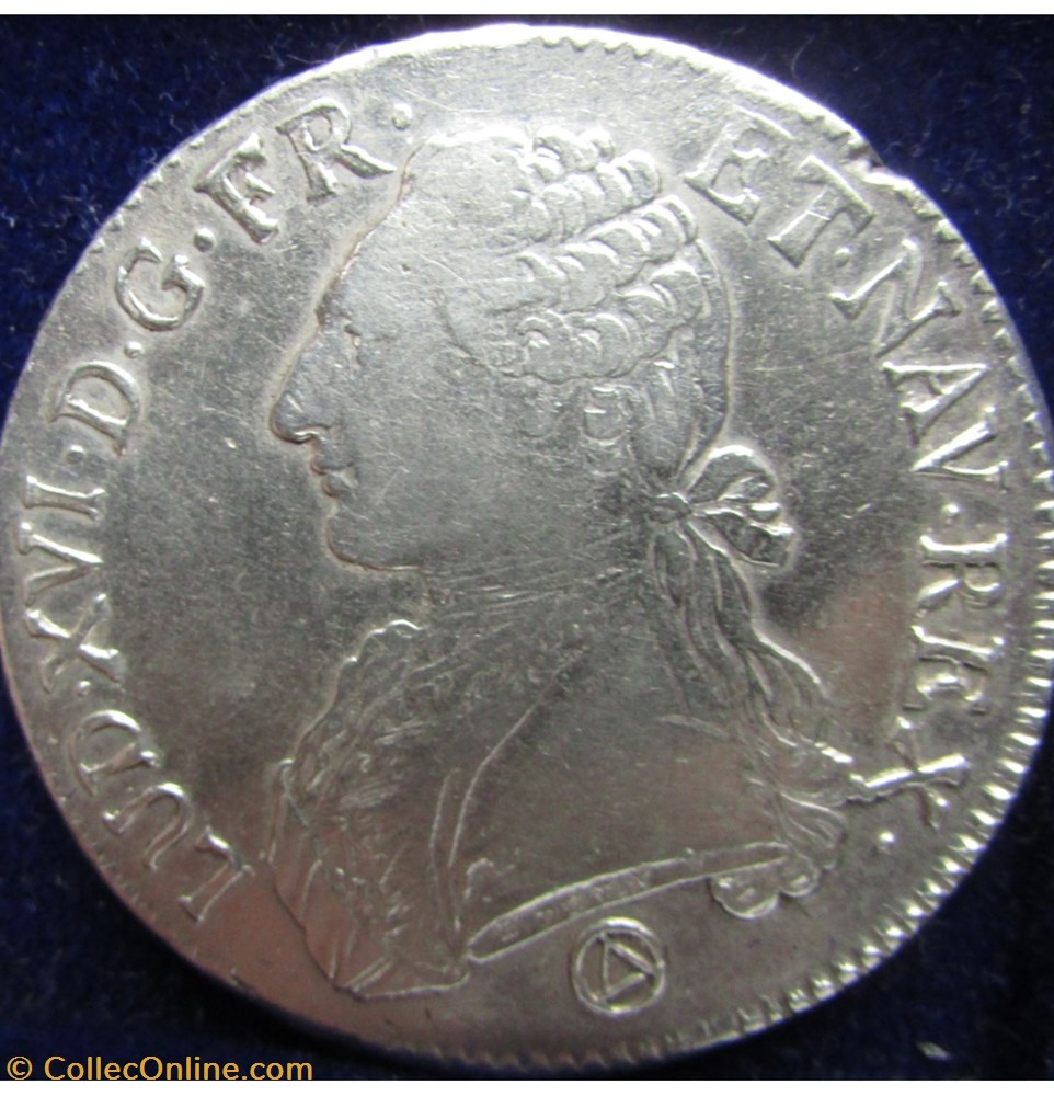 Ecu Louis XVI 1776 Q Perpignan monnaie france royale ecu louis xvi 1776 q perpignan