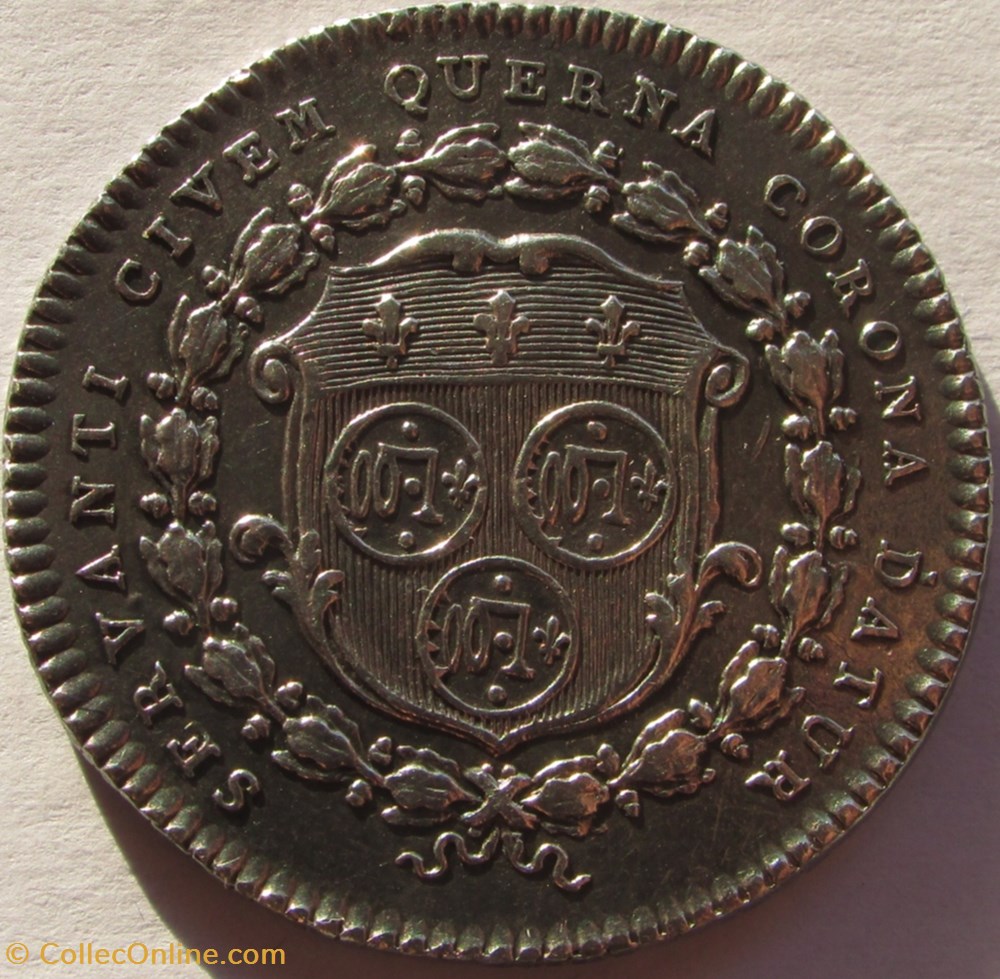Jeton Louis XVI - GP714F - Villes de Chartres monnaie mereaux jeton louis xvi gp714f villes de chartres