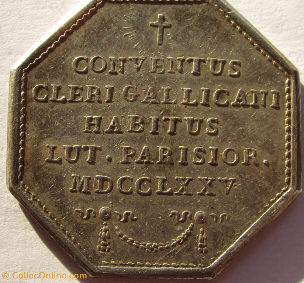 Jeton Louis XVI - GP714L - Convention du Clergé monnaie mereaux jeton louis xvi gp714l convention du clerge