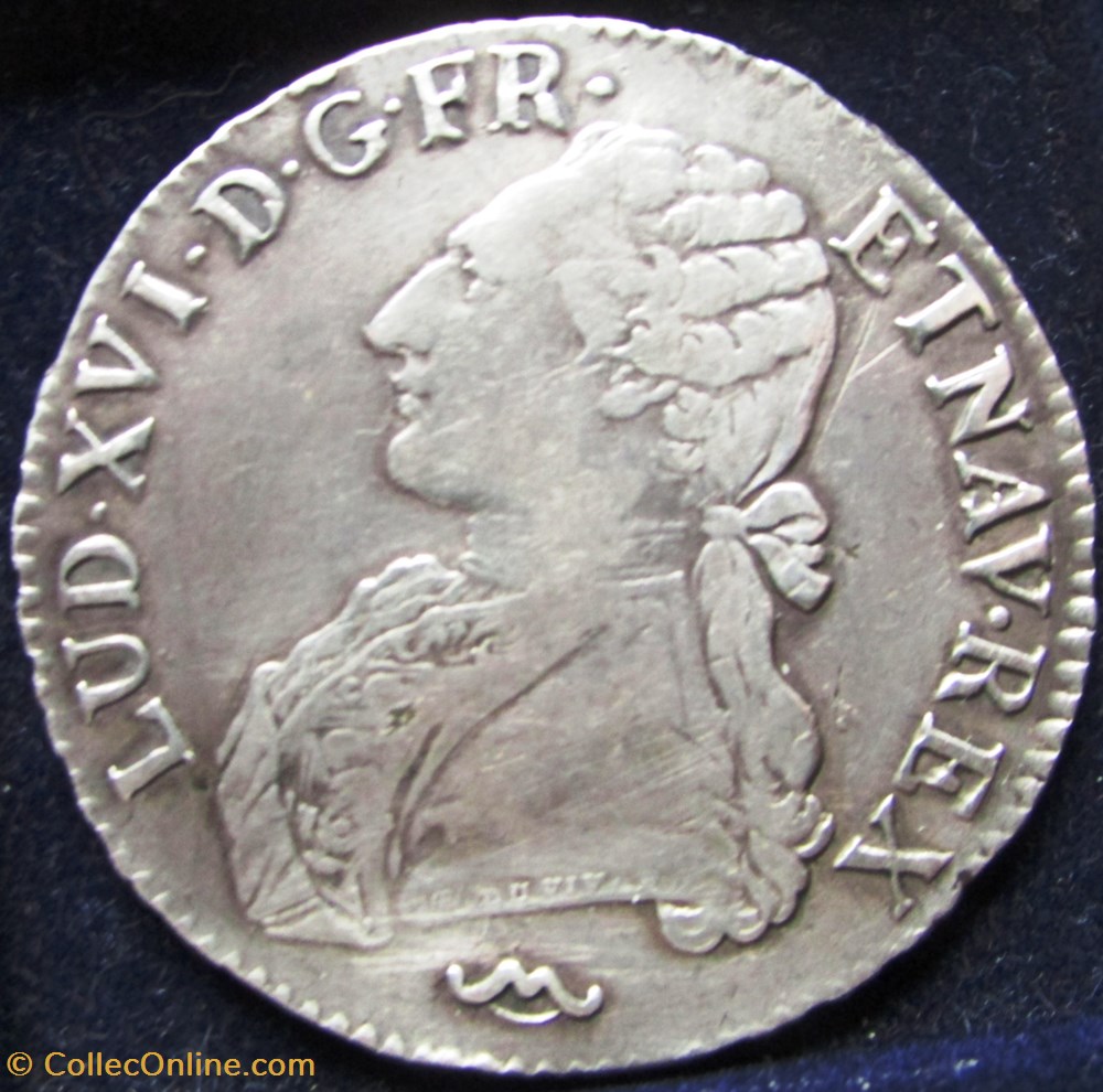 Ecu Louis XVI 1791 N Montpellier monnaie france a royale ecu louis xvi 1791 n montpellier