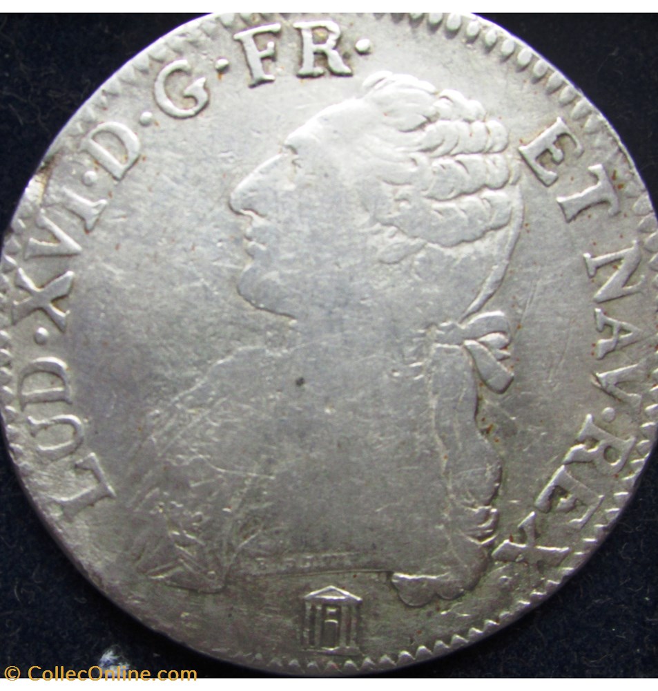 Ecu Louis XVI 1785 K Bordeaux monnaie france royale ecu louis xvi 1785 k bordeaux