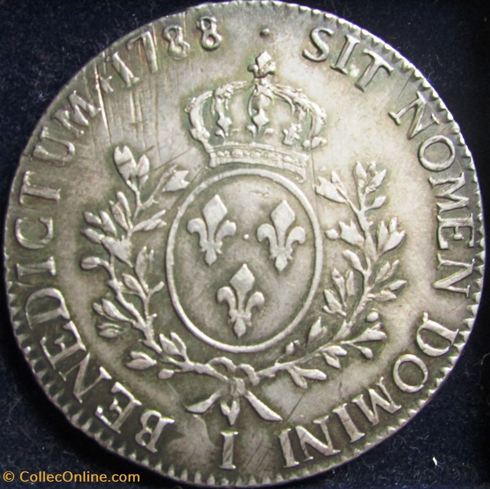Ecu Louis XVI 1788 I Limoges monnaie france a royale ecu louis xvi 1788 i limoges