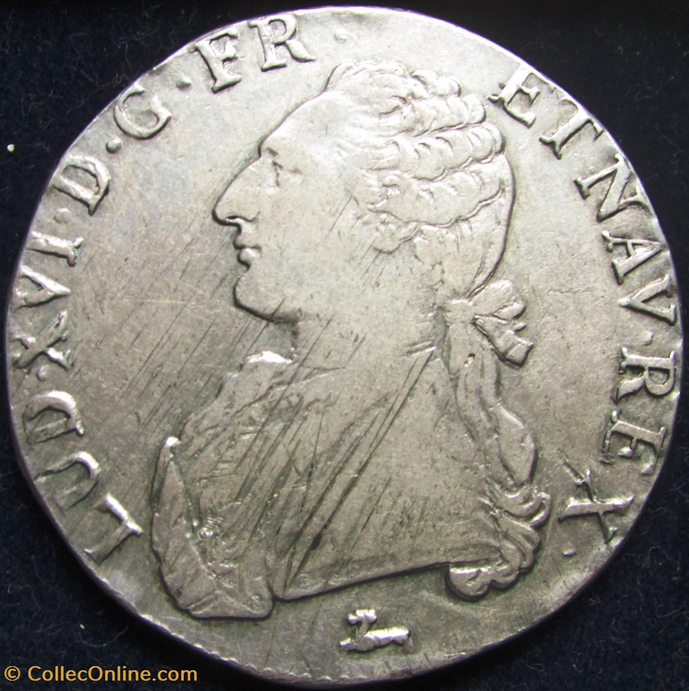Ecu Louis XVI 1785 R Orléans monnaie france royale ecu louis xvi 1785 r orleans