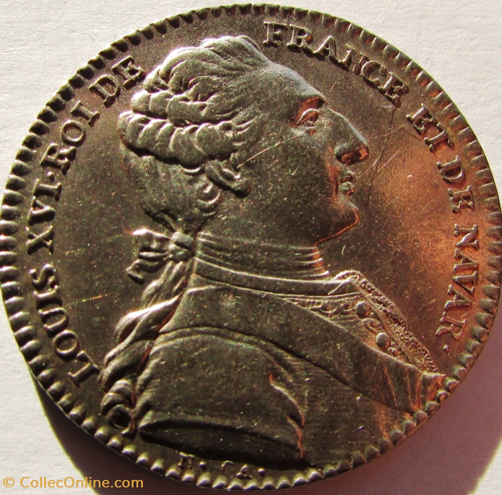 Jeton Louis XVI - GP712B - Académie Française monnaie mereaux jeton louis xvi gp712b academie francaise