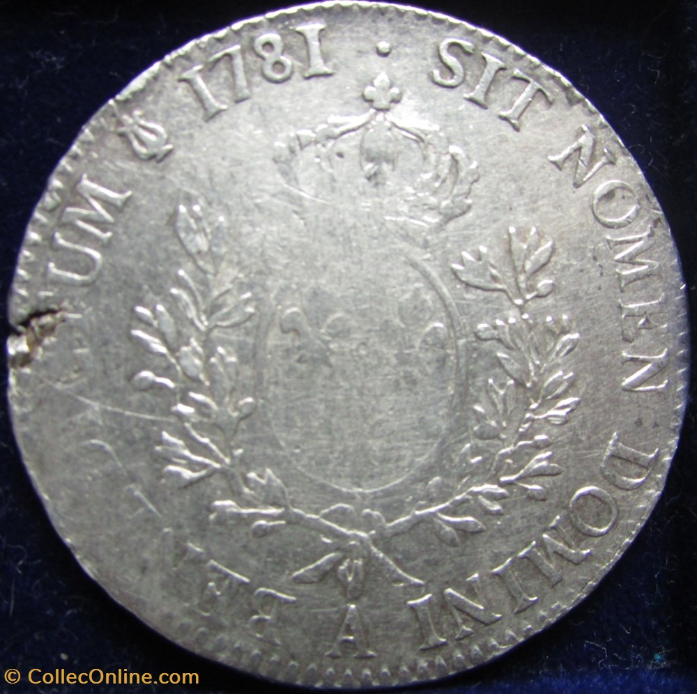 Ecu Louis XVI 1781 A Paris 1er semestre monnaie france royale ecu louis xvi 1781 a paris 1er semestre
