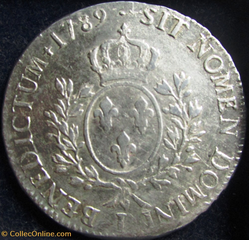 Ecu Louis XVI 1789 I Limoges monnaie france a royale ecu louis xvi 1789 i limoges