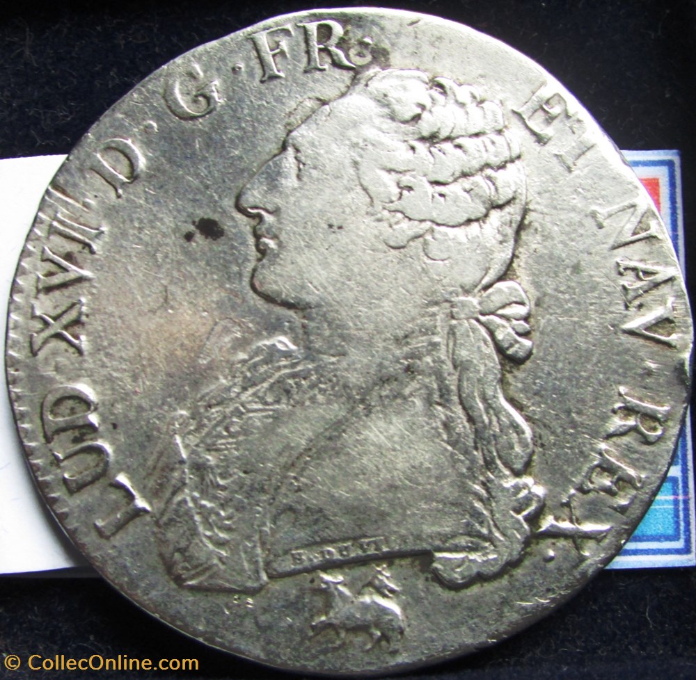 monnaie france a royale ecu louis xvi 1789 b rouen