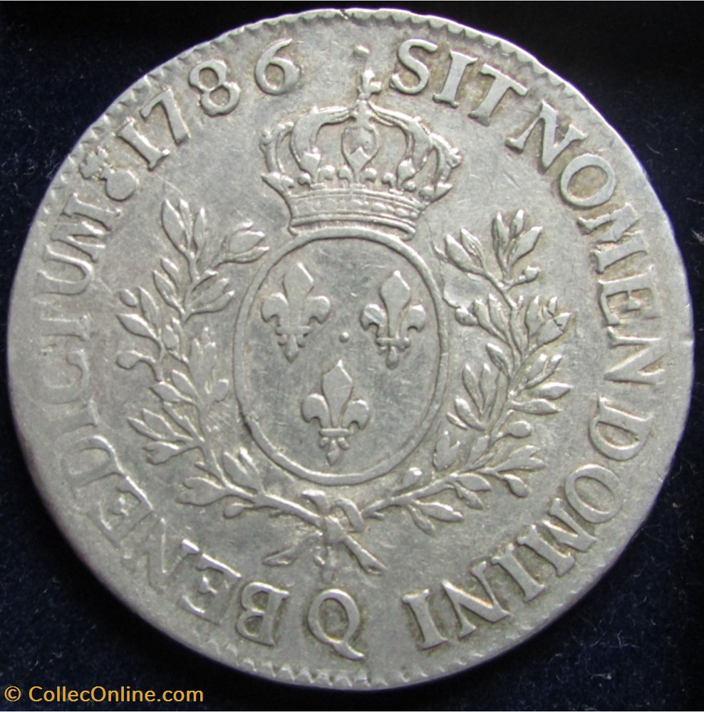 monnaie france royale ecu louis xvi 1786 q perpignan