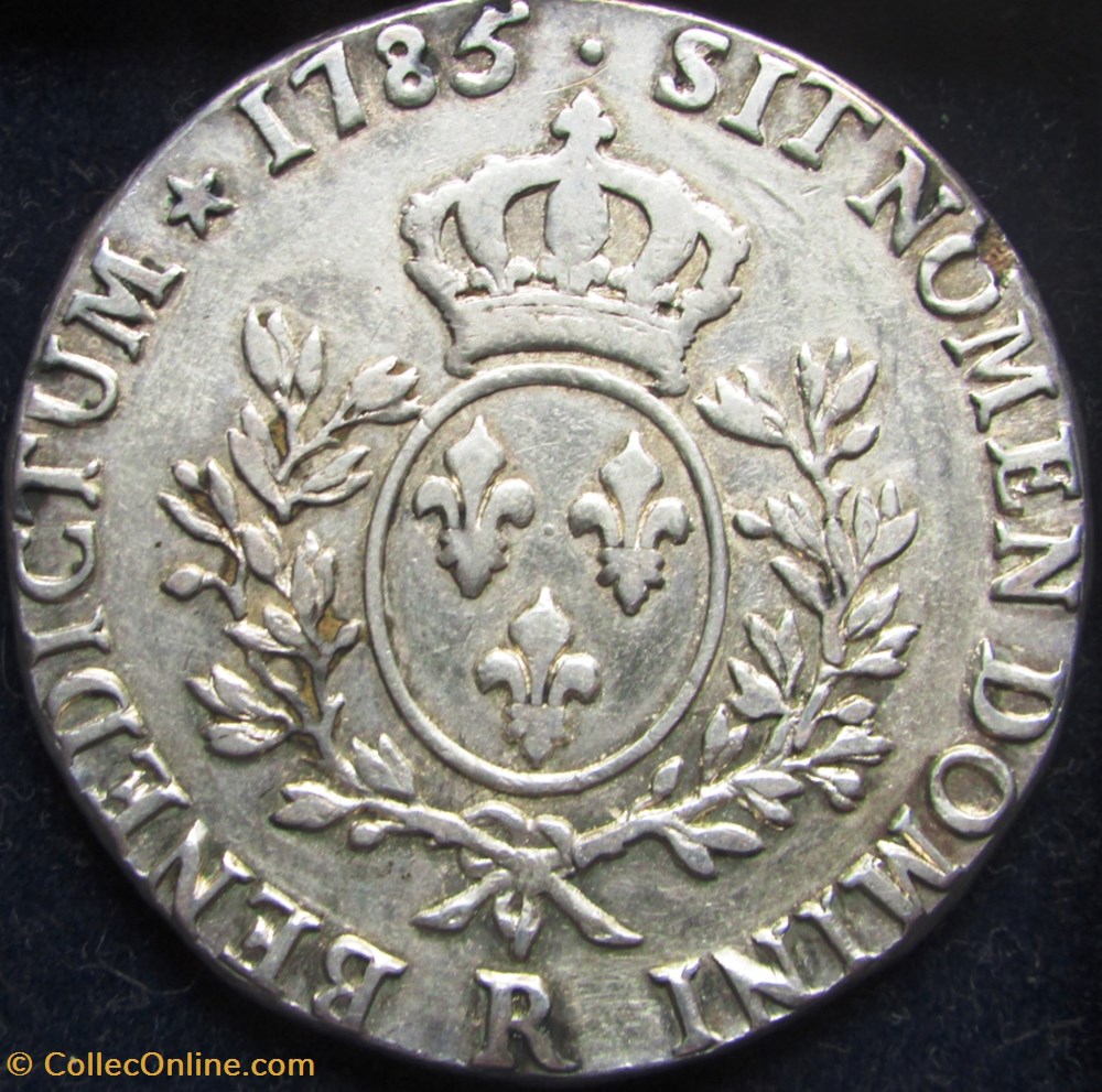 Ecu Louis XVI 1785 R Orléans monnaie france royale ecu louis xvi 1785 r orleans