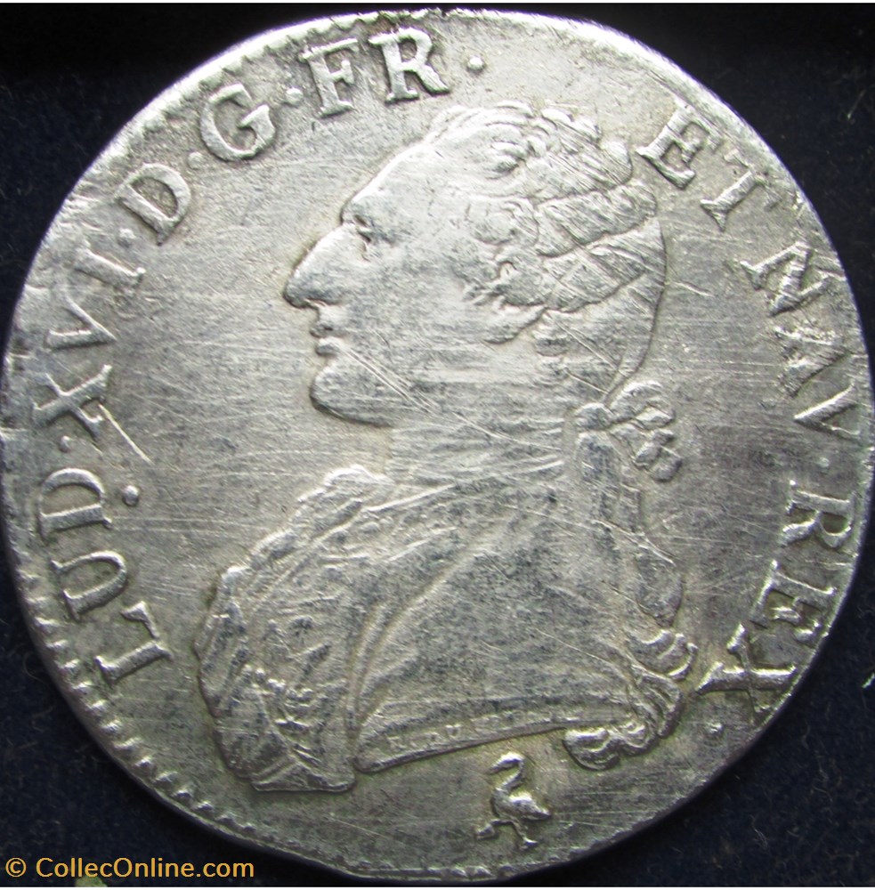 Ecu Louis XVI 1784 A Paris - 2ème semestre monnaie france royale ecu louis xvi 1784 a paris 2eme semestre