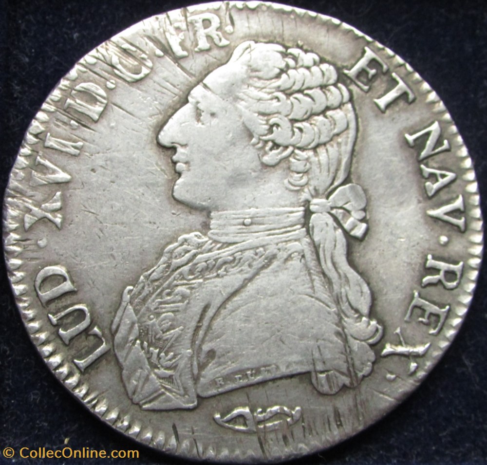 Ecu Louis XVI 1775 & Aix en Provence - Différents arc/boule monnaie france royale ecu louis xvi 1775 aix en provence differents arc boule