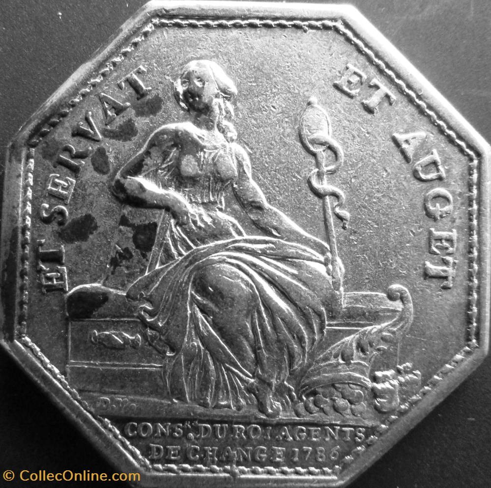 Jeton Louis XVI - GP744P - Bourse et agents de change monnaies jetons mereaux jeton louis xvi gp744p bourse et agents de change