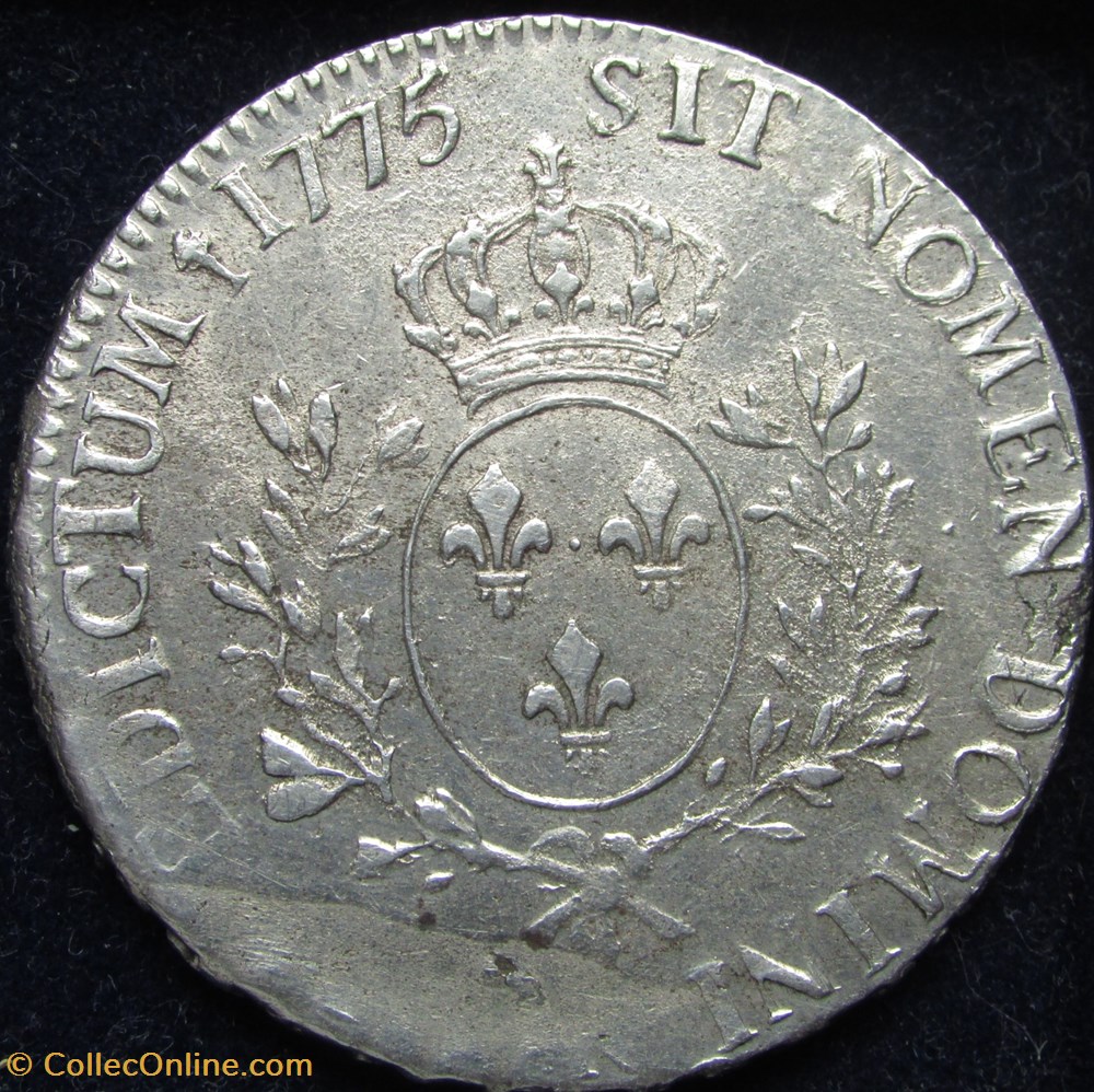 Ecu Louis XVI 1775 N Montpellier monnaie france a royale ecu louis xvi 1775 n montpellier