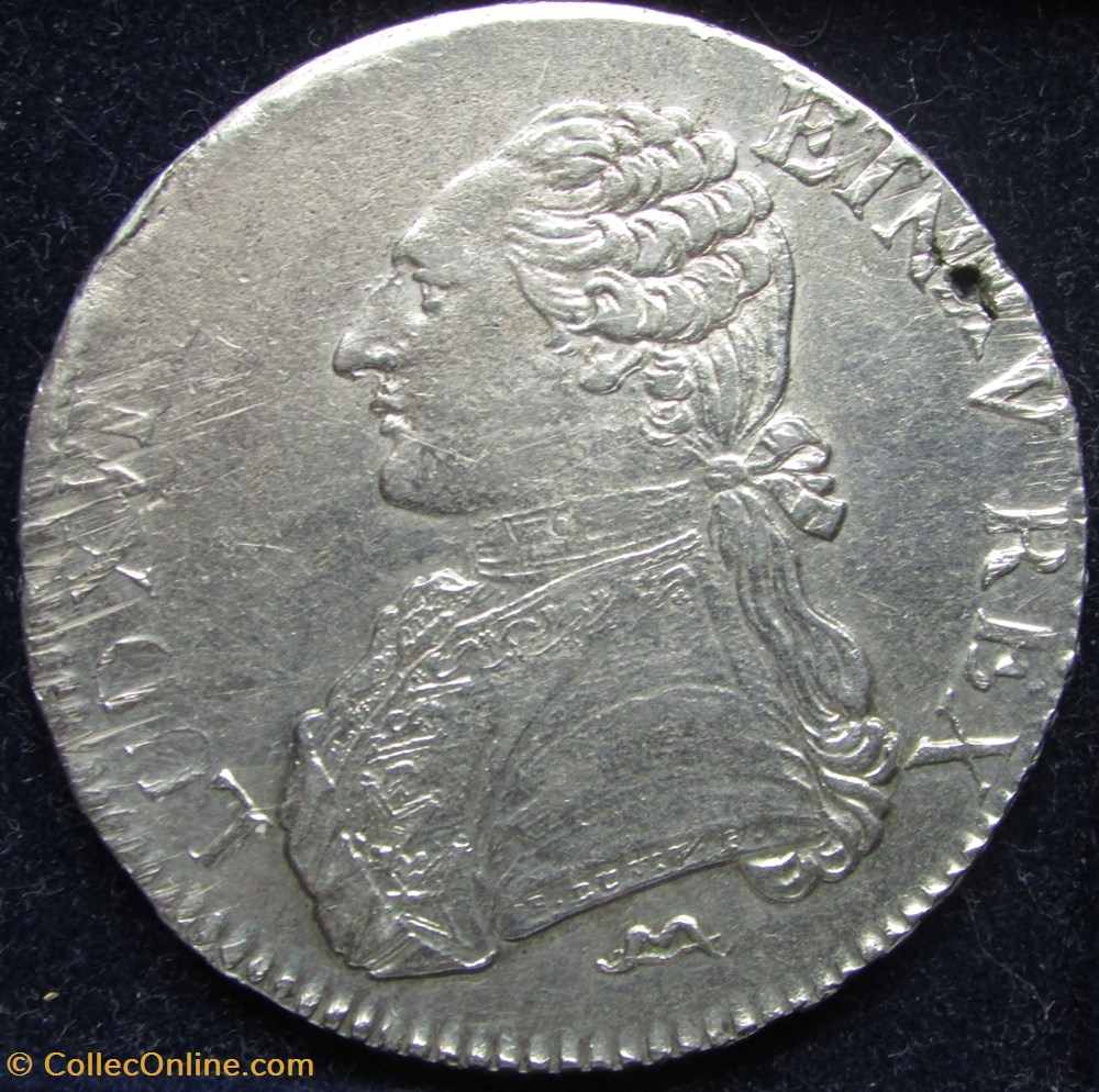 Ecu Louis XVI 1775 N Montpellier monnaie france a royale ecu louis xvi 1775 n montpellier