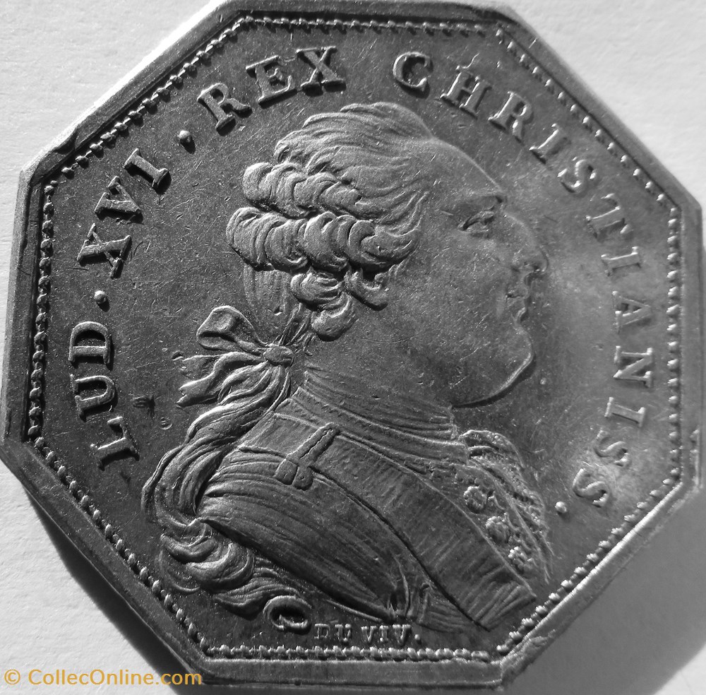 Jeton Louis XVI - GP744V - Assemblée du clergé monnaies jetons mereaux jeton louis xvi gp744v assemblee du clerge