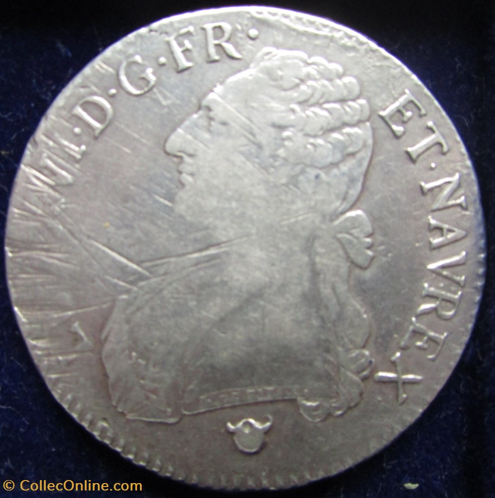 Ecu Louis XVI 1778 Q Perpignan monnaie france royale ecu louis xvi 1778 q perpignan
