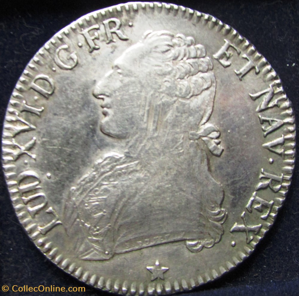 Ecu Louis XVI 1791 W Lille monnaie france a royale ecu louis xvi 1791 w lille