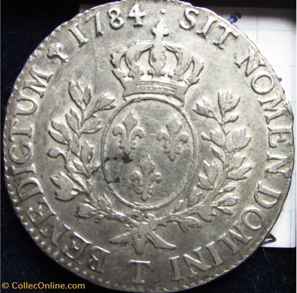 monnaie france royale ecu louis xvi 1784 t nantes