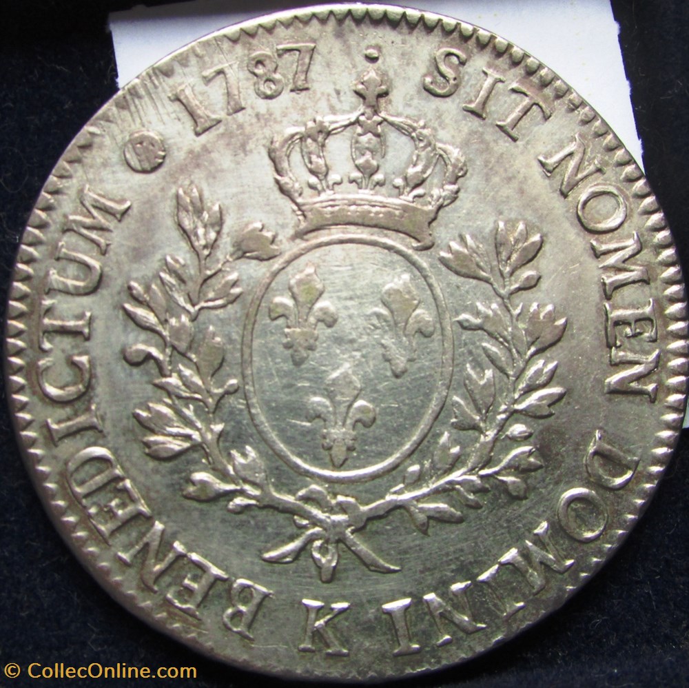 monnaie france royale ecu louis xvi 1787 k bordeaux