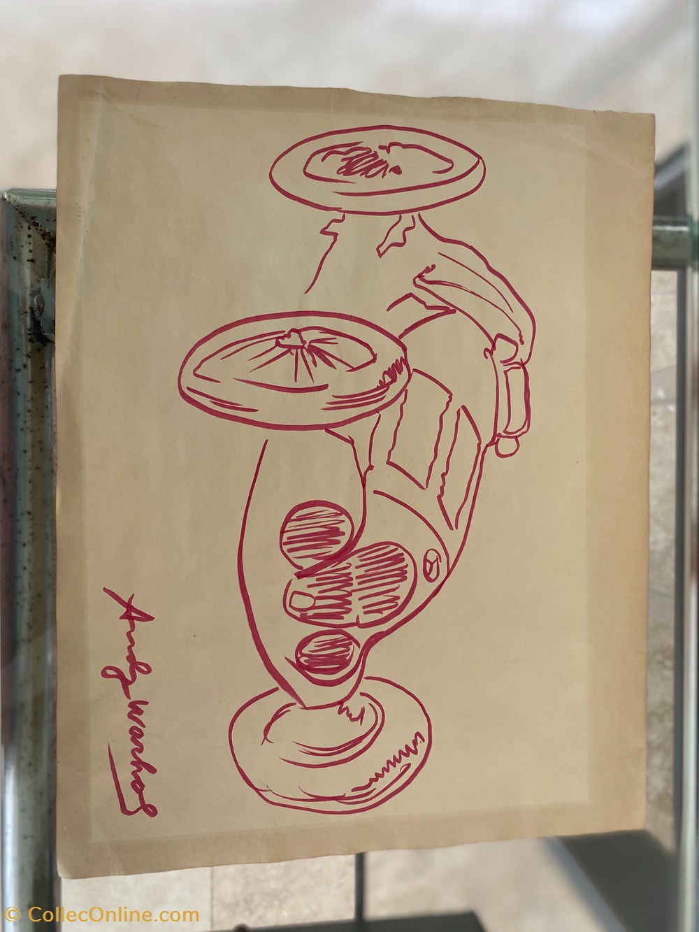 art antiquites peintures dessins esquisse originale de andy warhol 1986