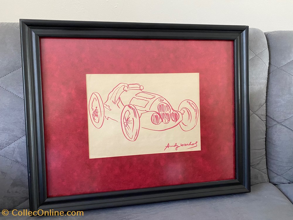 art antiquites peintures dessins esquisse originale de andy warhol 1986